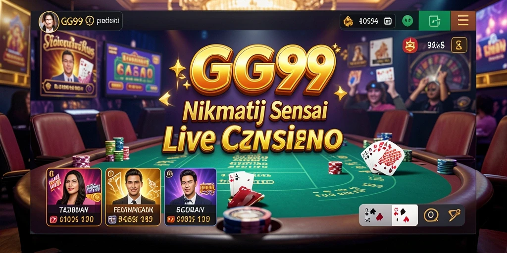 Tampilan gameplay GG99 Live Casino yang mendebarkan dan interaktif.